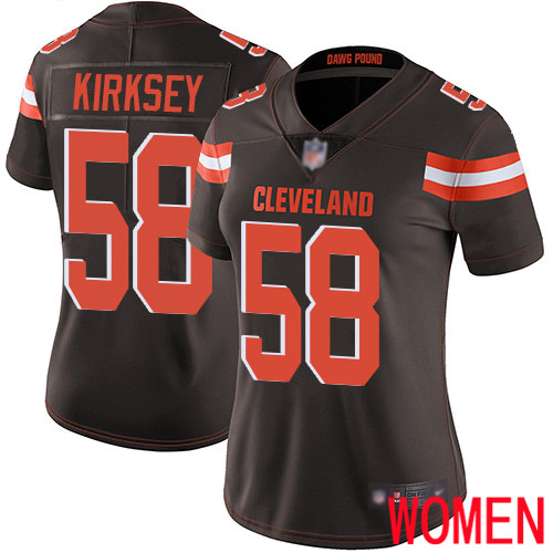 Cleveland Browns Christian Kirksey Women Brown Limited Jersey 58 NFL Football Home Vapor Untouchable